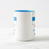 Rusland Democratisch Engels - Wit Blauw Wit Vlag Tweekleurige Koffiemok (Center)