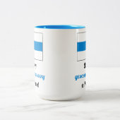 Rusland Democratisch Russisch - Wit Blauw Wit Vlag Tweekleurige Koffiemok (Center)