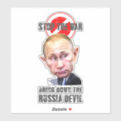 Rusland Devil | 8 x 8 inch Sticker (Vel)