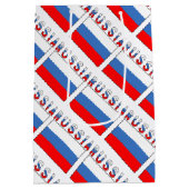 Rusland en de Russische vlag met Jouw naam Medium Cadeauzakje (Achterkant)