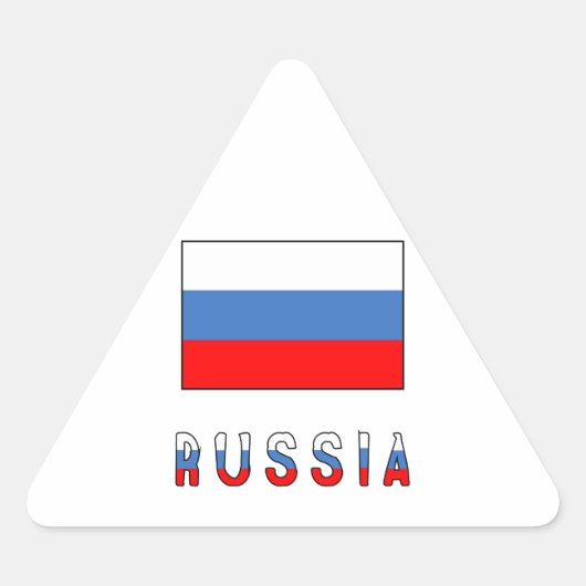 Rusland en de Russische vlag Sticker (Voorkant)