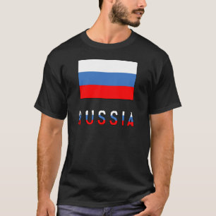 Rusland en de Russische vlag T-shirt
