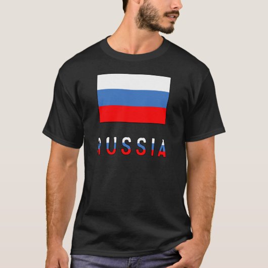 Rusland en de Russische vlag T-shirt (Voorkant)