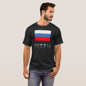 Rusland en de Russische vlag T-shirt (Voorkant volledig)