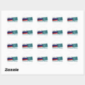 Rusland en oblast Sachalin Ronde Sticker (Vel)