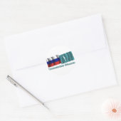 Rusland en oblast Sachalin Ronde Sticker (Envelop)