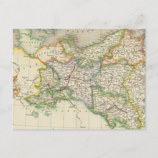 Rusland en Polen Briefkaart (Voorkant)