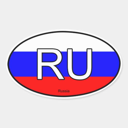 Rusland Euro Sticker (Voorkant)