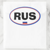 Rusland Euro-stijl ovale Sticker (Tas)