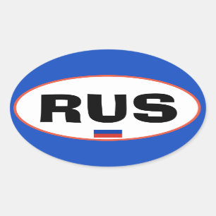 Rusland Euro-stijl ovale Sticker