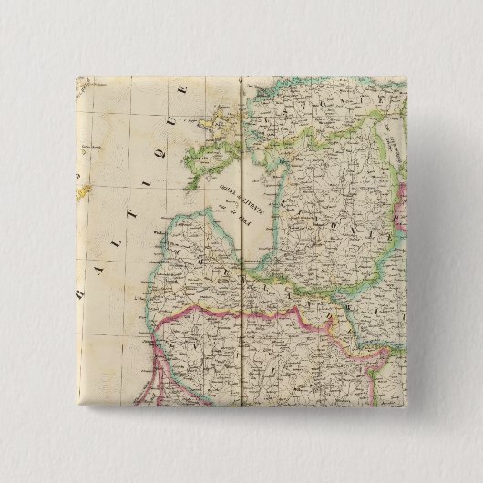 Rusland, Europa 9 Vierkante Button 5,1 Cm (Voorkant)