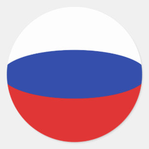 Rusland Fisheye Vlag Sticker