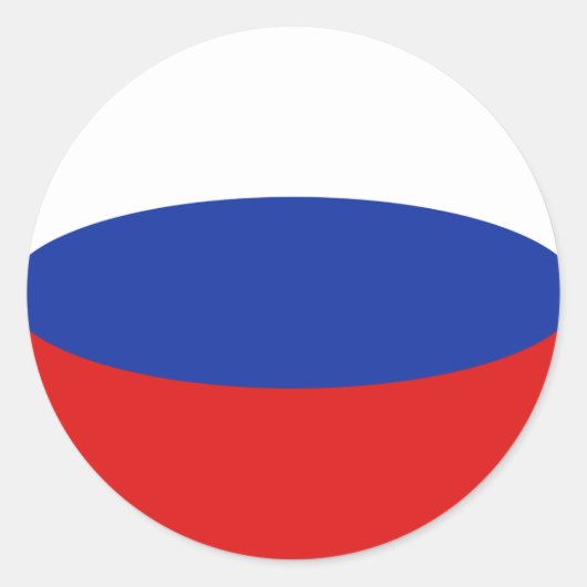 Rusland Fisheye Vlag Sticker (Voorkant)