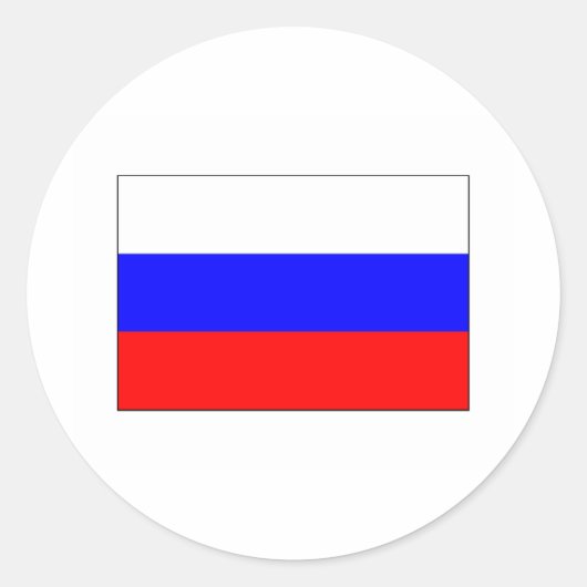 Rusland FLAG International Ronde Sticker (Voorkant)