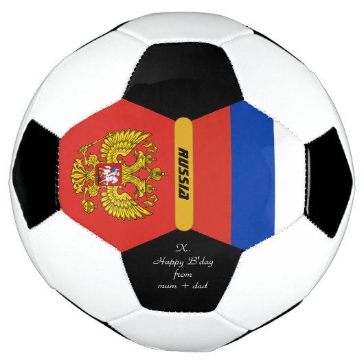 Rusland Gepersonaliseerd, Vlag, Foto Voetbal (Gedraaid)