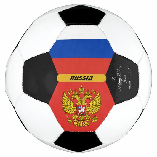 Rusland Gepersonaliseerd, Vlag, Foto Voetbal (Voorkant)