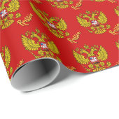 Rusland Geschenken verpakking, Russische vlag, Emb Cadeaupapier (Rol Hoek)