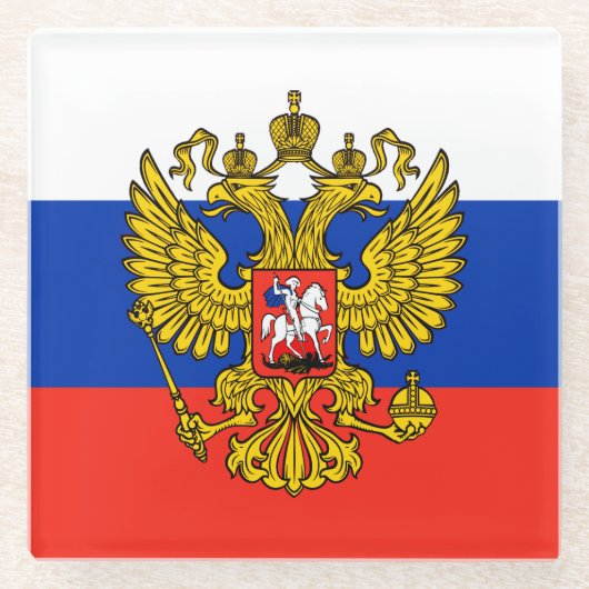 Rusland Glazen Onderzetter (Voorkant)