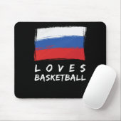 Rusland houdt van basketbal muismat (Met muis)