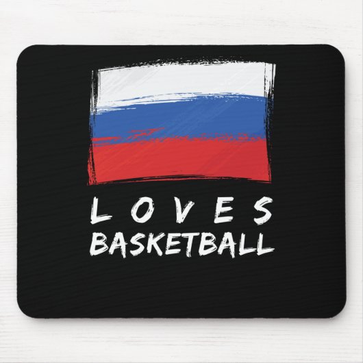 Rusland houdt van basketbal muismat (Voorkant)