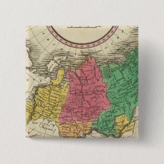 Rusland in Azië 2 Vierkante Button 5,1 Cm (Voorkant)