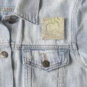Rusland in Azië Vierkante Button 5,1 Cm (In situ)
