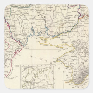 Rusland in Europa Deel VIII met indexkaart Vierkante Sticker