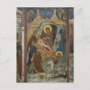 Rusland, Jaroslavl, fresco in Kathedraal van St. 2 Briefkaart