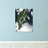 Rusland: Kaap Koolvis - Gratis Grijze zuivel - Kam Canvas Afdruk (Insitu (Houten vloer))