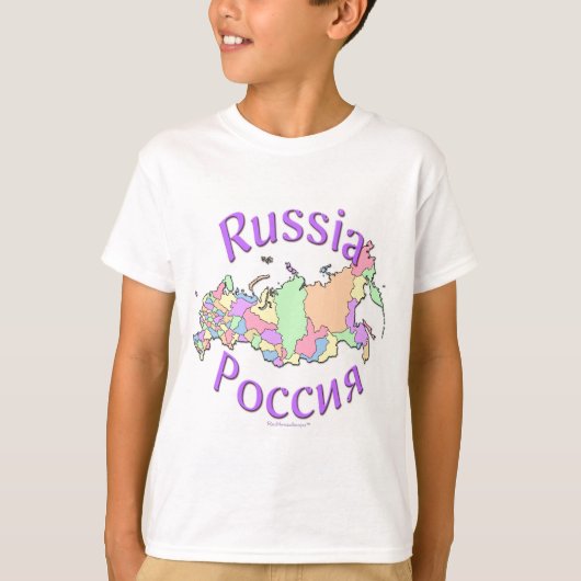 Rusland-kaart T-shirt (Voorkant)