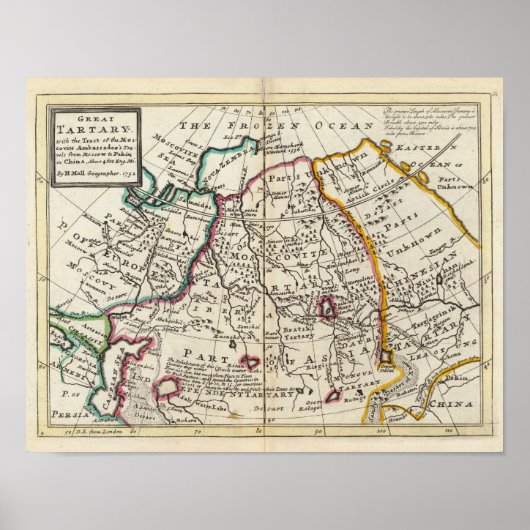 Rusland, Kazachstan, Azië Poster (Voorkant)