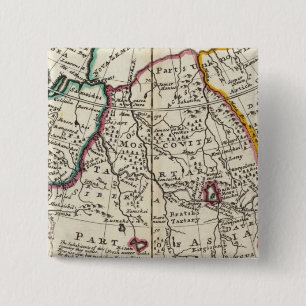 Rusland, Kazachstan, Azië Vierkante Button 5,1 Cm