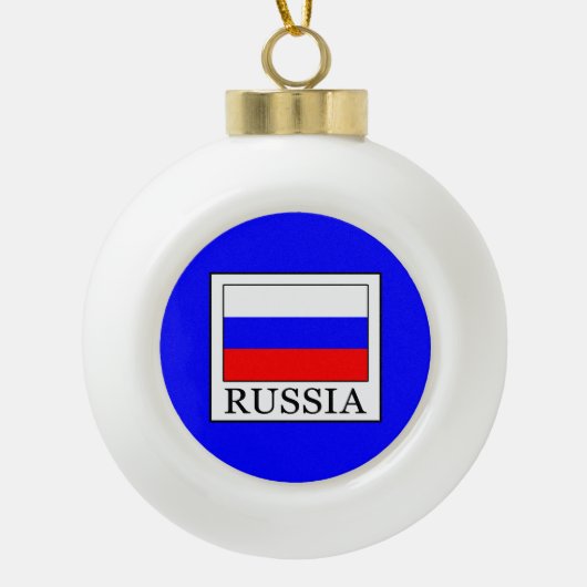 Rusland Keramische Bal Ornament (Voorkant)