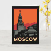 rusland kremlin art deco retro kaart (Gele Bloem)