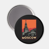 rusland kremlin art deco retro magneet (Voorkant / Achterkant)
