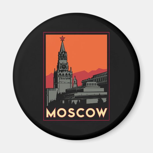 rusland kremlin art deco retro magneet (Voorkant)