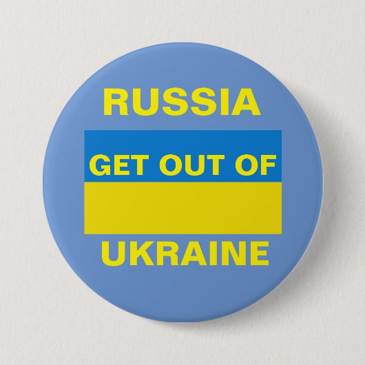 RUSLAND KRIJGT UIT OEKRAÏNE RONDE BUTTON 7,6 CM (Voorkant)