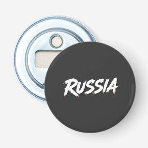 Rusland Kwast Vlag Typografie Ontwerp Button Flesopener