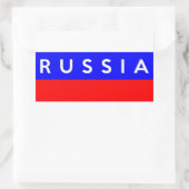 rusland land land vlag symbool naam tekst rechthoekige sticker (Tas)