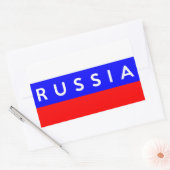 rusland land land vlag symbool naam tekst rechthoekige sticker (Envelop)