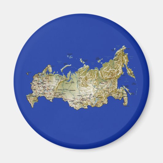 Rusland Map Magnet (Voorkant)