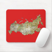 Rusland Map Mousepad Muismat (Met muis)