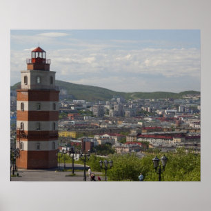 Rusland, Moermansk. Grootste stad ten noorden van  Poster