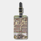 RUSLAND: MOSCOW, 1591 BAGAGELABEL (Voorkant verticaal)