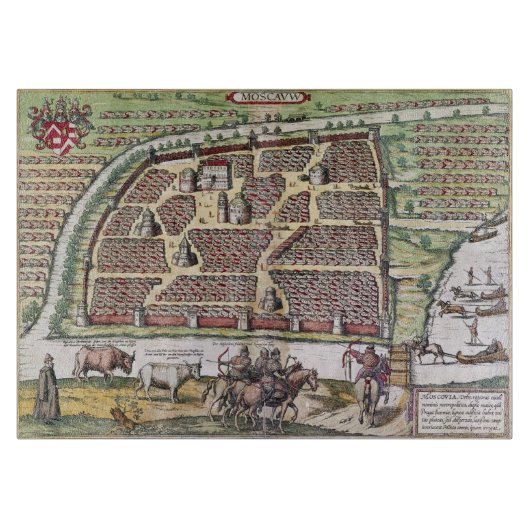 RUSLAND: MOSCOW, 1591 SNIJPLANK (Voorkant)