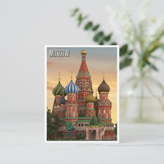Rusland Moskou Reizen Briefkaart (Staand voorkant)