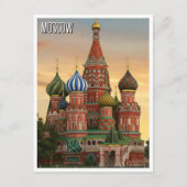 Rusland Moskou Reizen Briefkaart (Voorkant)