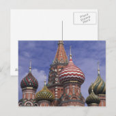 Rusland, Moskou, Rode Plein. beroemde uien van St. Briefkaart (Voorkant / Achterkant)