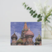 Rusland, Moskou, Rode Plein. beroemde uien van St. Briefkaart (Staand voorkant)