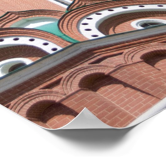 Rusland, Moskou, Rode Plein. Sint Basil's 5 Poster (Hoek)